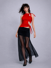 carregar imagem no visualizador da galeria, fashion top bling red high-high