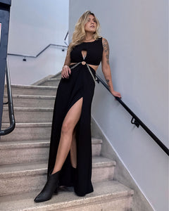 vestido core high-high