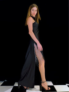 vestido hollywood  high-high